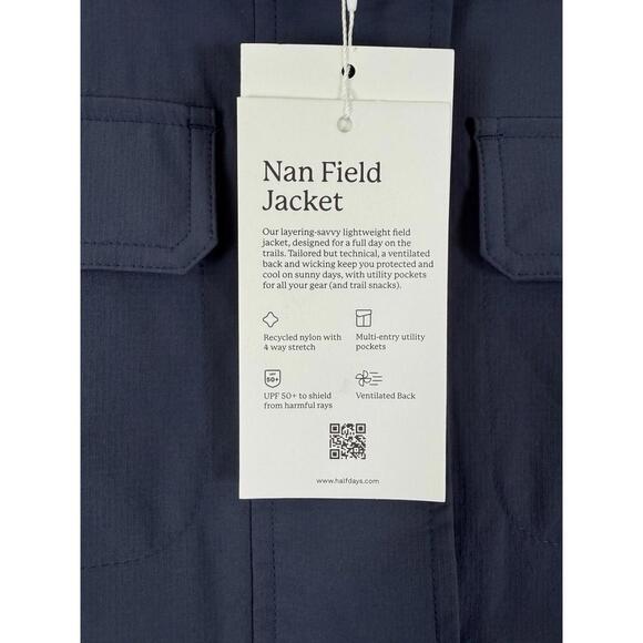 Halfdays Nan Field Jacket Small Womens Navy Blue Utility New NWT $145 - Picture 2 of 8